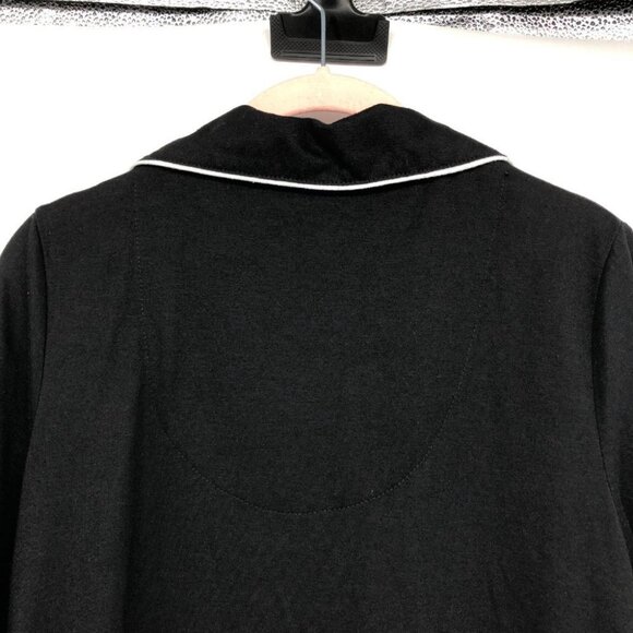 Aimee Kestenberg Black & White Letter Contrast Button Down Nightgown size S - Picture 13 of 16